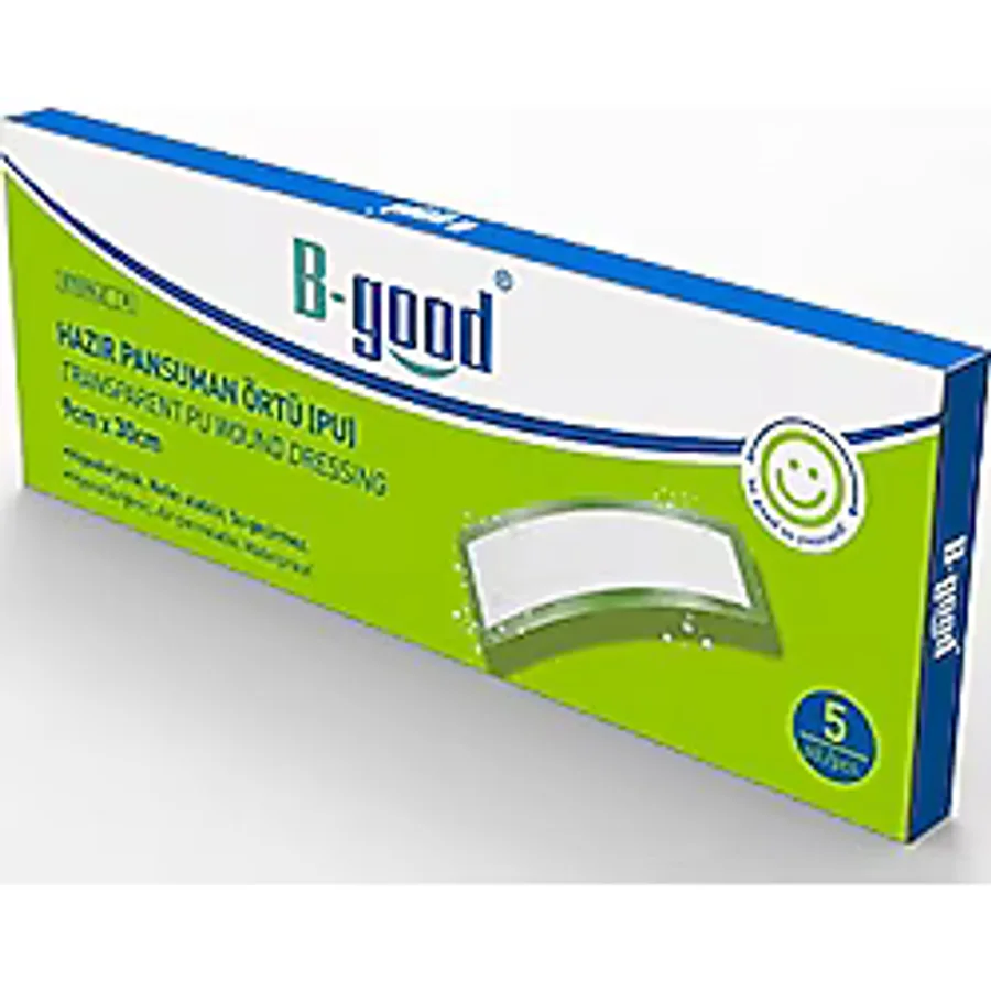 B-Good Şeffaf Yara Örtüsü 9X30 Cm 5Li Hazır Pansuman Örtü