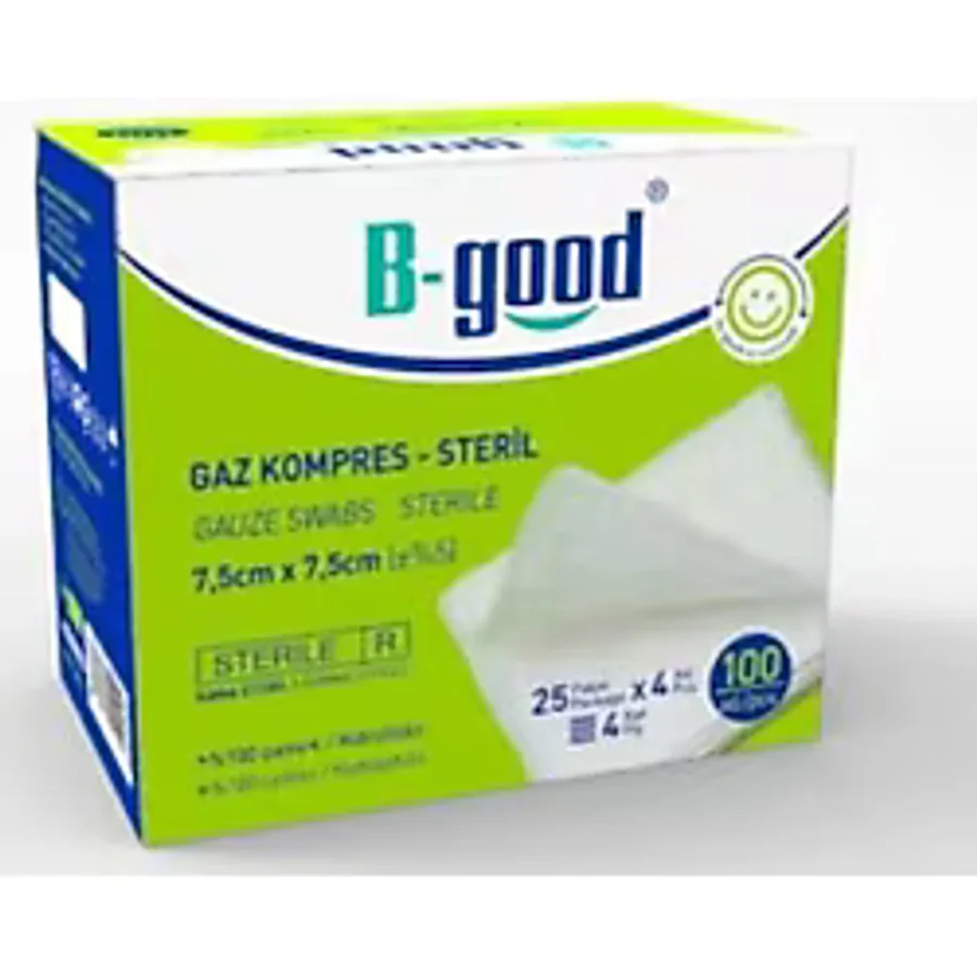 B-good Steril Gaz Kompres Spanç 7.5 x 7.5 CM 100 Adet
