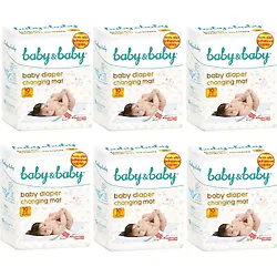 Baby&Baby Kaydırmaz Bantlı 30'lu 6 Paket Bebek Bakım Örtüsü