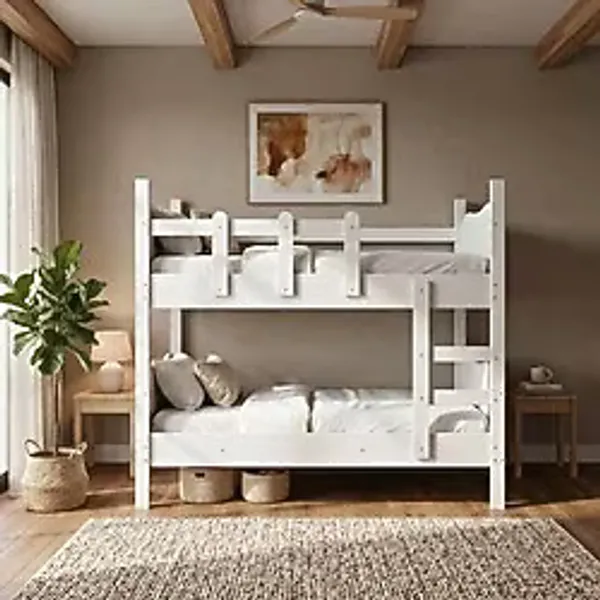 Baby Darling Cozy Merdivenli Ayrılabilen Ranza 90x190cm (%100 Mdf) Beyaz