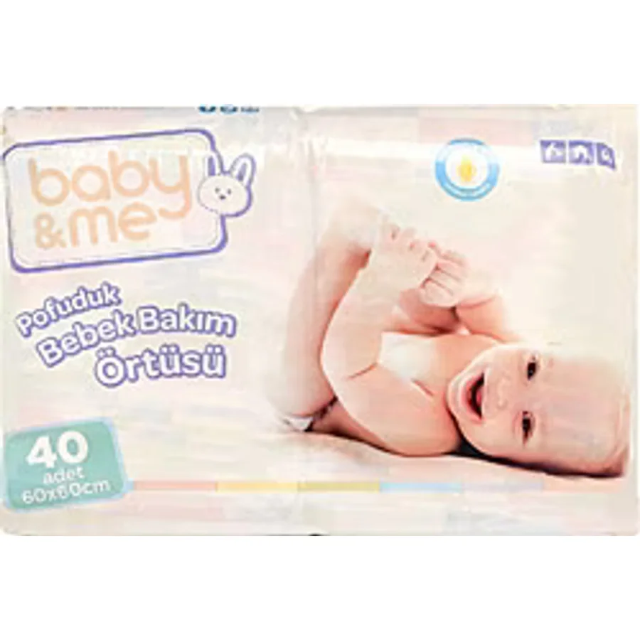 Baby&Me Pofuduk 60x60 cm 40'lı Bebek Bakım Örtüsü