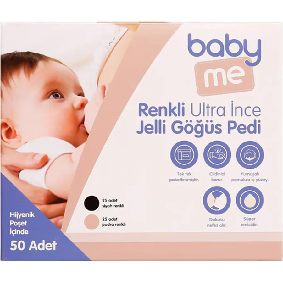 Baby&Me Renkli Ultra İnce Jelli 50'li Göğüs Pedi