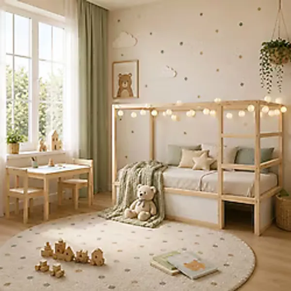 Baby Plus 2in1 Montessori Karyola 90X190 cm - Renkli