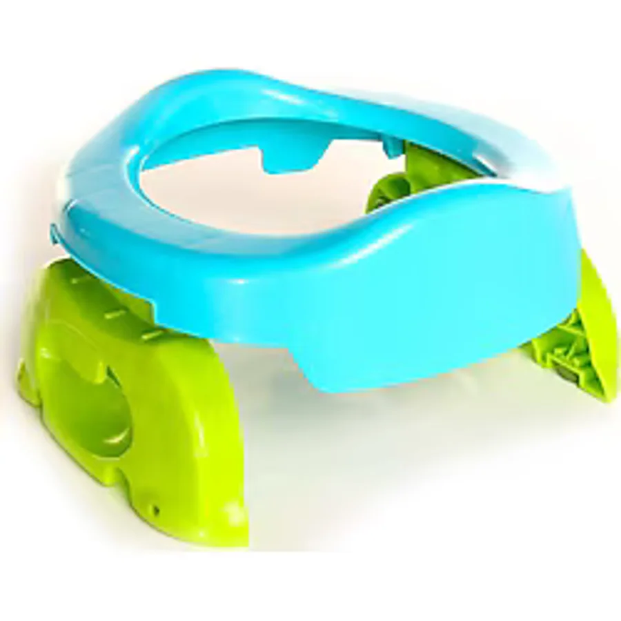 Baby Plus Portatif Katlanabilir Bebek Lazımlığı ve Klozet Adaptörü Turkuaz +15 Ay Kaymaz Dayanıklı Plastik Tasarım