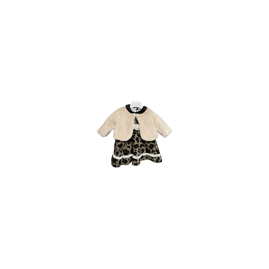Babydola 1.5 Tog Kadife Pamuk Astar Bebek Çocuk Dolgulu Bomber Kaban 13454 - 9 - 12 Ay - Ekru