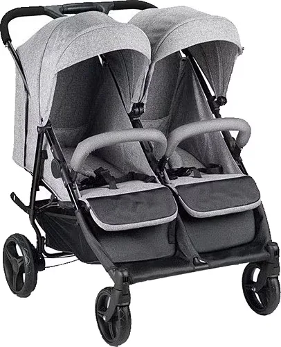 Babyhope BH-3077 City Twin Gri İkiz Bebek Arabası