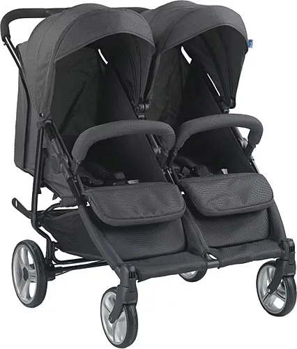 Babyhope BH-3077 City Twin Siyah İkiz Bebek Arabası