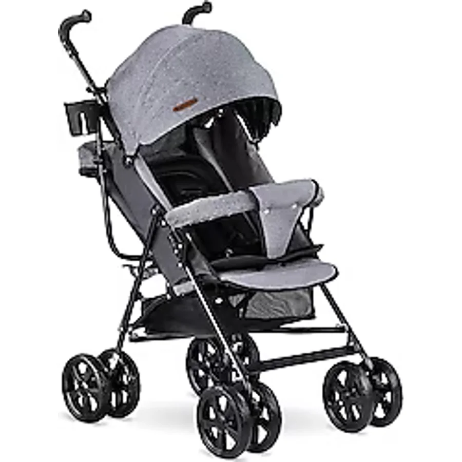 Babyhope SC-100 Tam Yatarlı Gri Baston Bebek Arabası