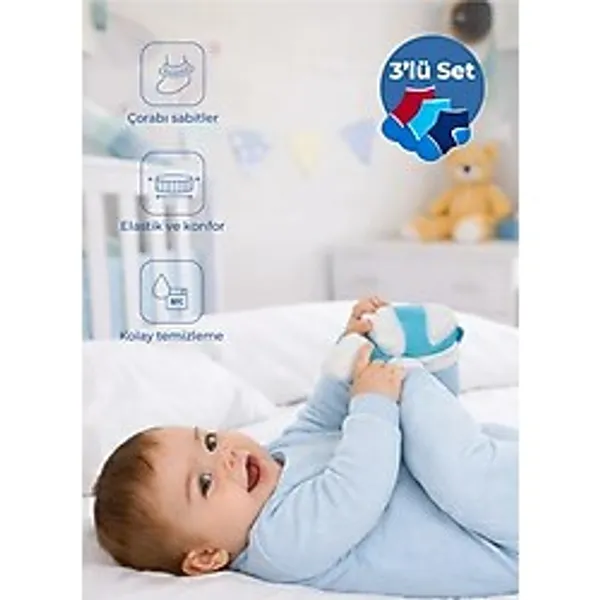 Babyjem 932 Bebek Çorap Tutucu 3'Lü Set