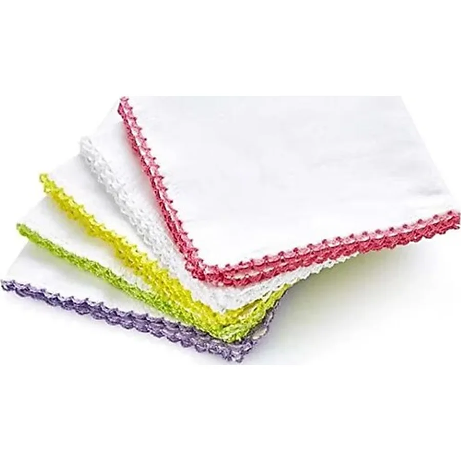 Babyjem Bebek Beyaz Penye 10'lu Ağız Bezi 20x20 cm