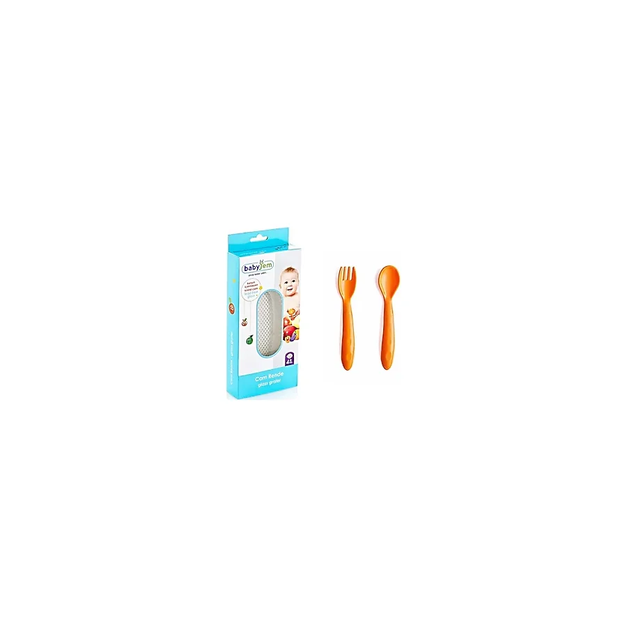 Babyjem Cam Rende + Mama Kaşık Çatal Takımı Sarı