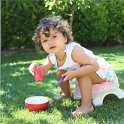 Babyjem Portatif Katlanır Lazımlık ve Klozet Adaptörü - Hijyenik Plastik, 5 Poşet Hediyeli, Bebek ve Çocuk Kullanımına Uygun - Pembe