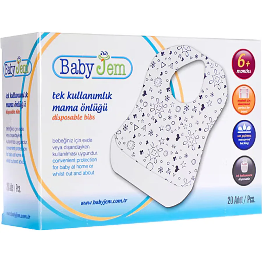 Babyjem Tek Kullanımlık 20 Adet Mama Önlüğü