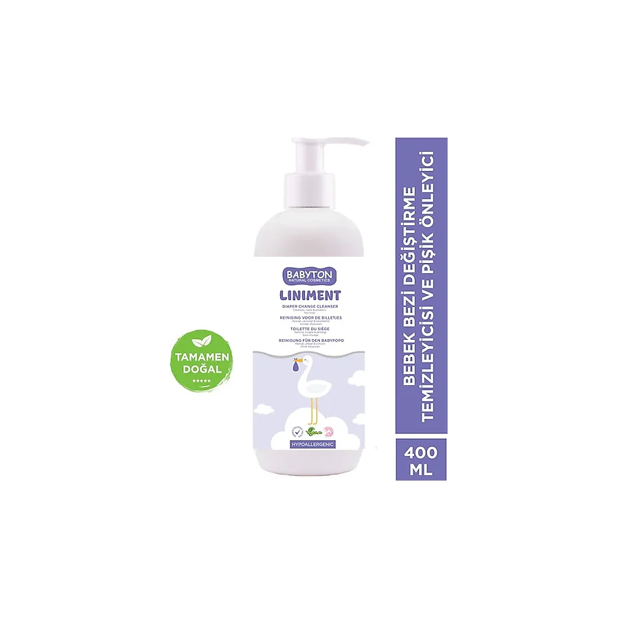 Babyton Liniment Bebek Bezi Değiştirme Temizleyici ve Pişik Önleyici 400 ml