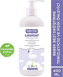 Babyton Liniment Bebek Bezi Değiştirme Temizleyici ve Pişik Önleyici 400 ml