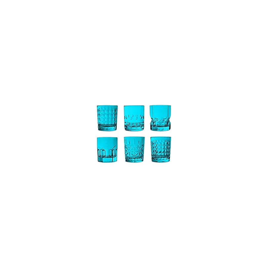 Baci Milano Crystal Touch Mavi 300 ml 6'lı Bardak Seti