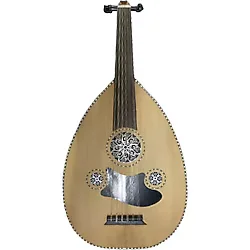 Bade Müzik Üst Kalite Ud Kanada Kapaklı Uzun Klavye Kenar Işlemeli Ceviz-Kelebek