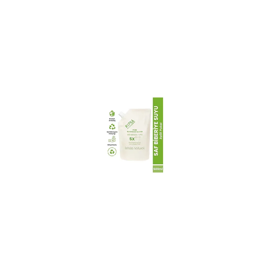 Bade Natural Biberiye Suyu Güçlendirıci Saç Toniği Refill Paket 500 ml