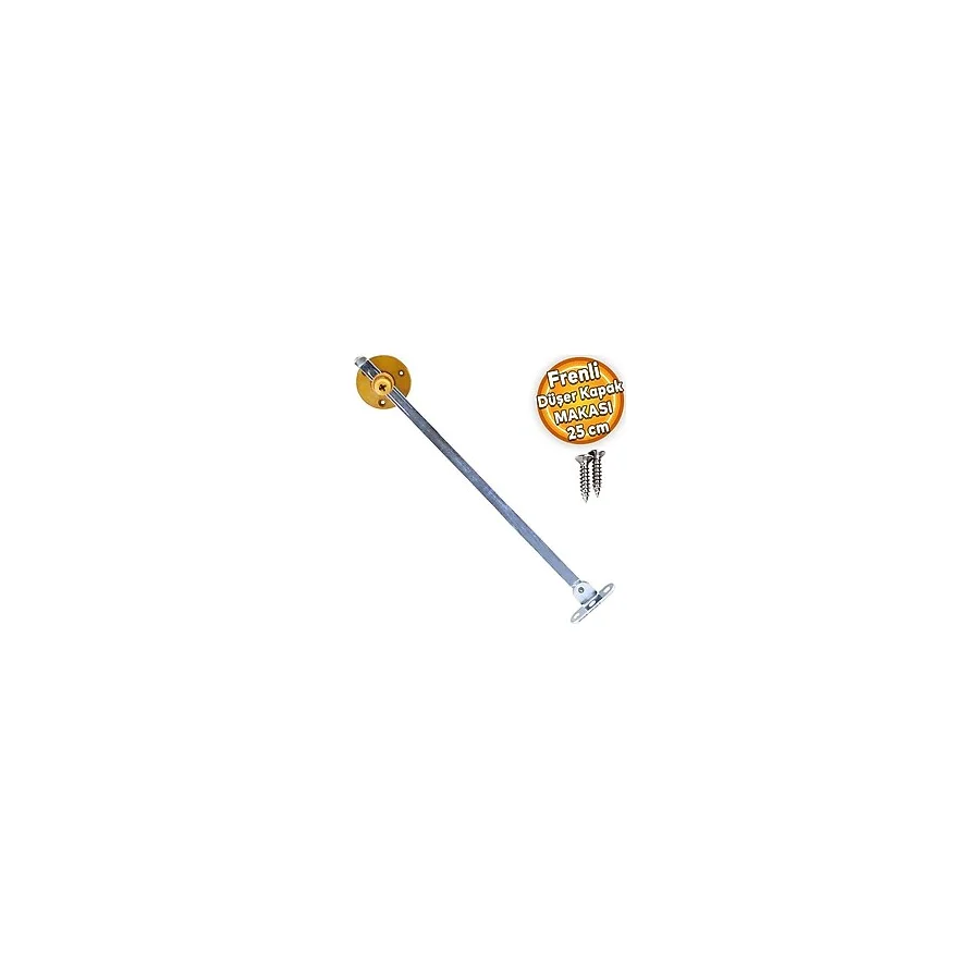 Badem10 Düşer Kapak Makası Frenli Dolap Çekmece Metal 25 Cm Sessiz Açma Kapama Amortisör Piston Açık Kahve Bar