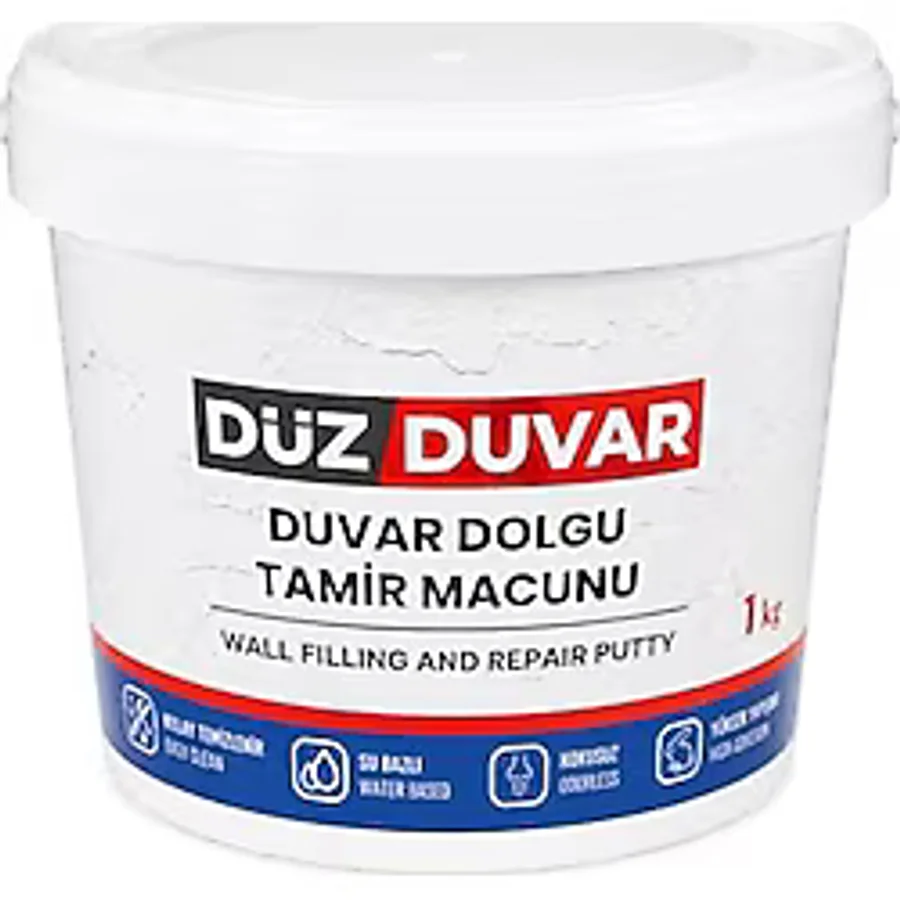 Badem10 Duvar Tamir Dolgu Macunu Zemin Alçı Sıva Derin Boşluk Doldurucu Çatlak Onarıcı Giderici 1 Kg