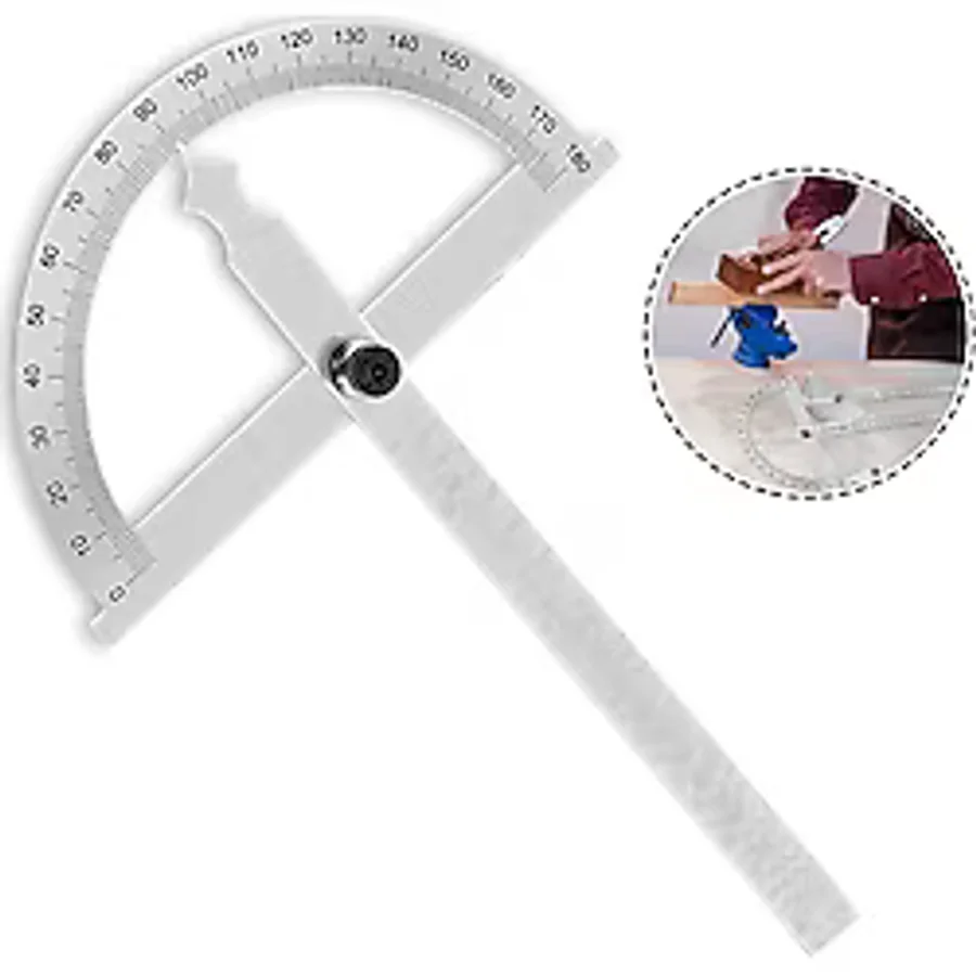 Badem10 Dw Açılı İletki Gönye Açı Ölçer 300-500 mm Ölçüm Cetveli