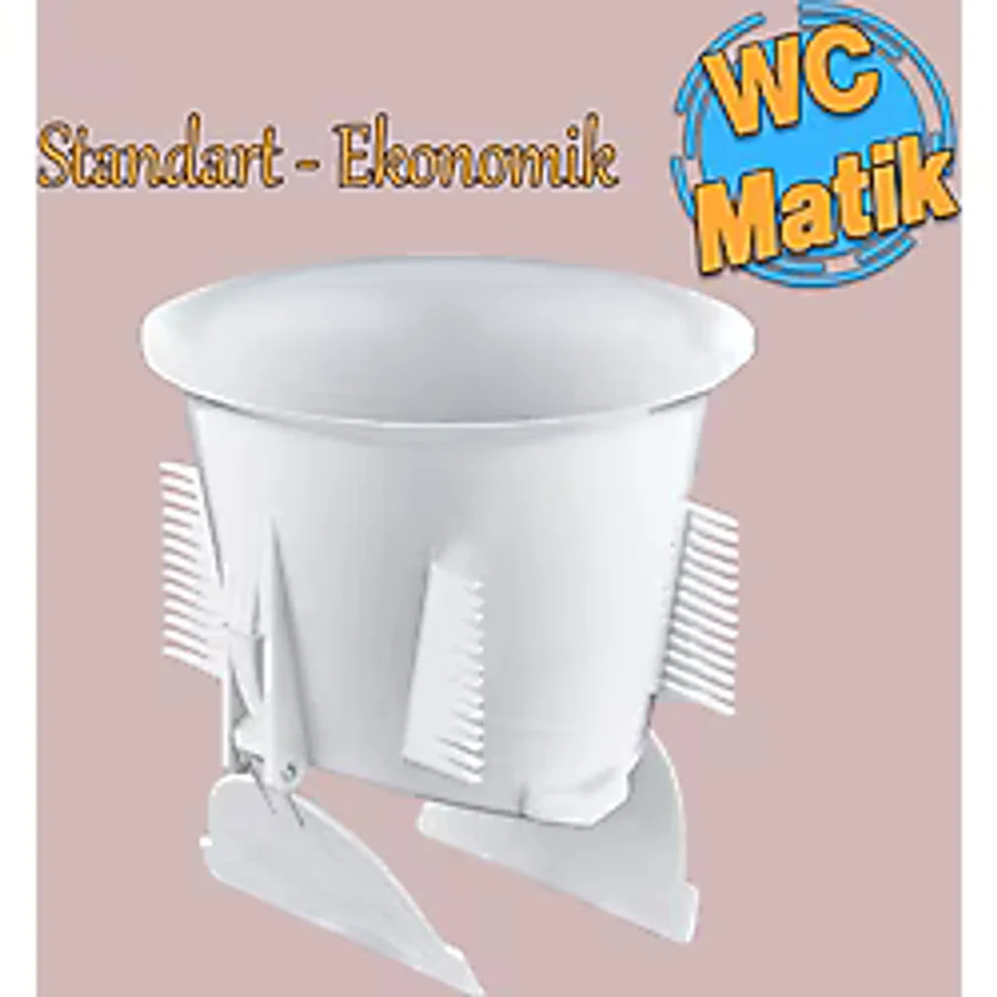 Badem10 Wc Matik Koku ve Haşere Önleyici Alaturka Tuvalet Kapağı Plastik Beyaz Renk Gider Kapak