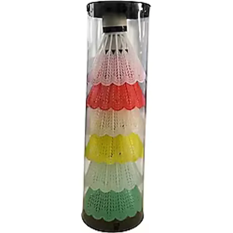 Badminton Topu 6'lı Yeni Renkli - Renkli Tüy Top Seti