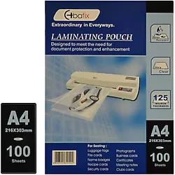 Bafix 216-303 Laminasyon Filmi A4 125 Micron 100 LÜ (1 paket 100 adet)