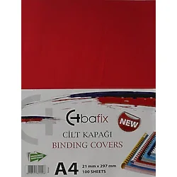 Bafix Cilt Kapağı Plastik Opak A4 160 MIC Kırmızı