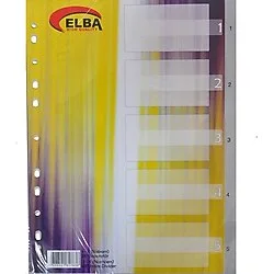 Bafix Seperatör 1-5 Rakamlı Plastik A4
