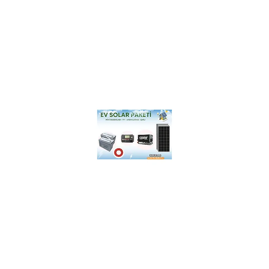 Bağ Evi Karavan Mini Buzdolabı + Tv + Aydınlatma Solar Paket 3KWP