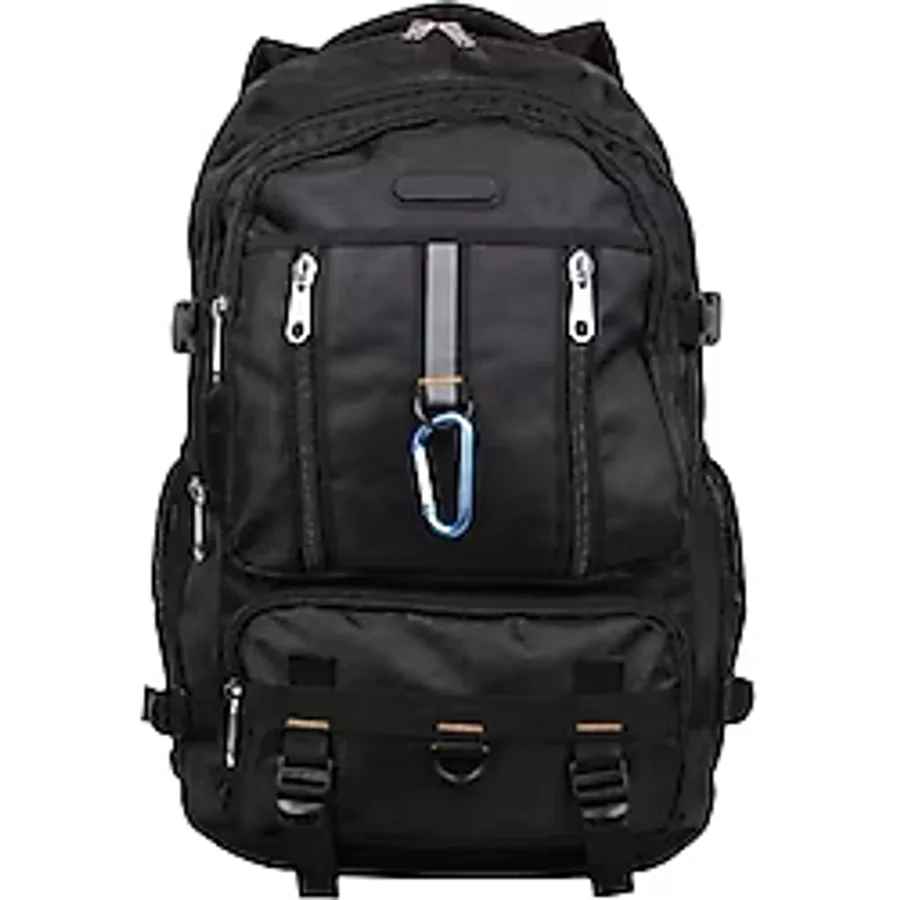 Bagacar Izdag Siyah Siyah Seyahat Sırt Çantası 60 Lt 17" Laptop Bölmeli