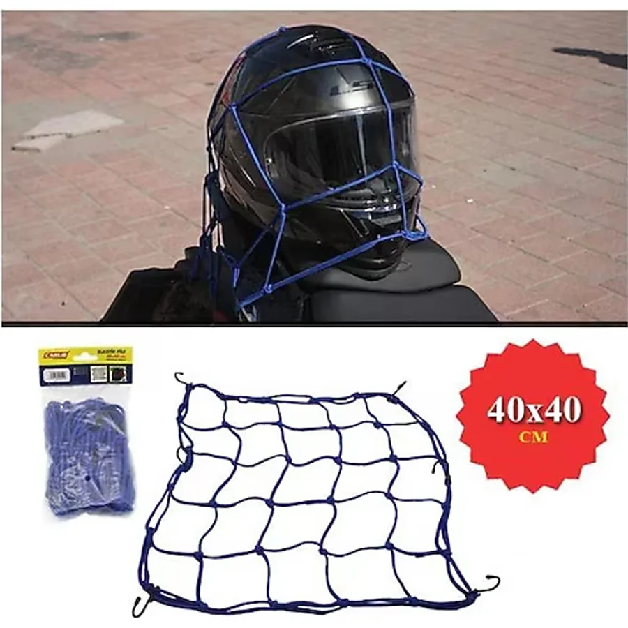 Bagaj Filesi Elastik 40X40cm Mavi Kask Fİlesi Eşya Fİlesi