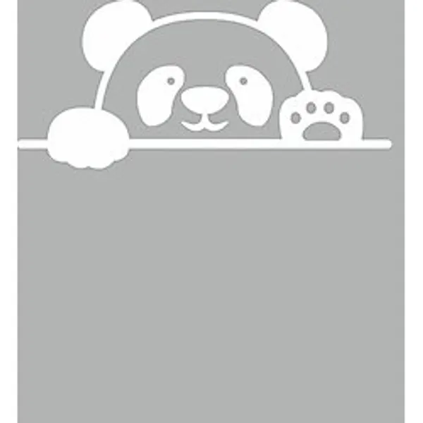 Bagajdan Bakan Panda Sticker Oto Etiker 23CM Beyaz