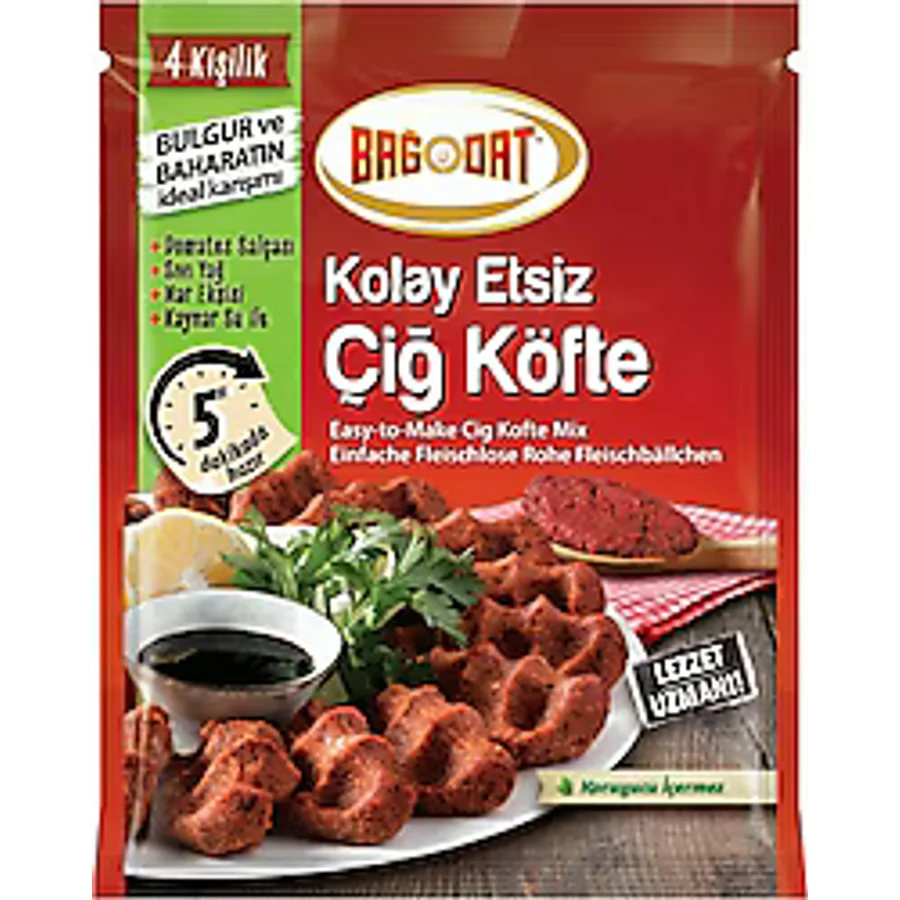 Bağdat 120 gr Kolay Etsiz Çiğ Köfte