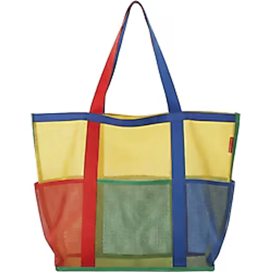 Baghashtag Color Pop 96 Limited Edition: 6 Cepli Çok Renkli File Plaj Çantası