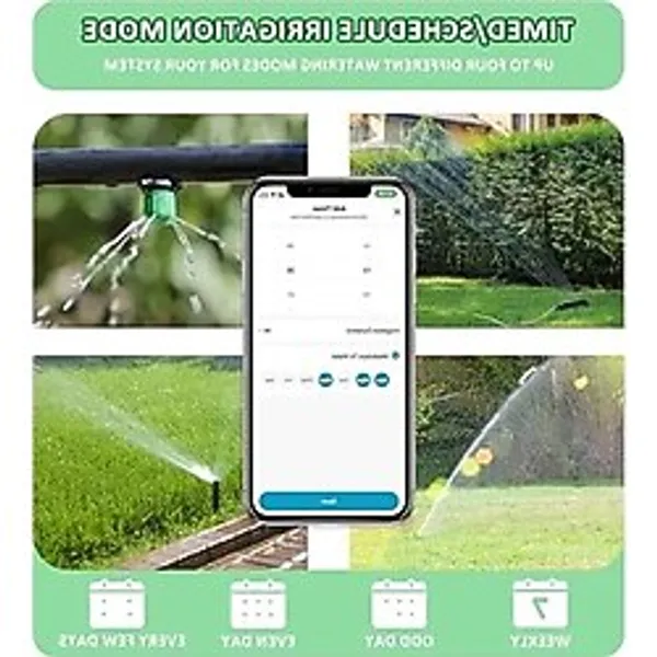 Bahçe Sulama Bilgisayarı, Wifi Hub, 2 Çıkış, Su Geçirmezlik Ipx5, Otomatik Sulama, Bahçe, Çim İçin Su Zamanlayıcısı