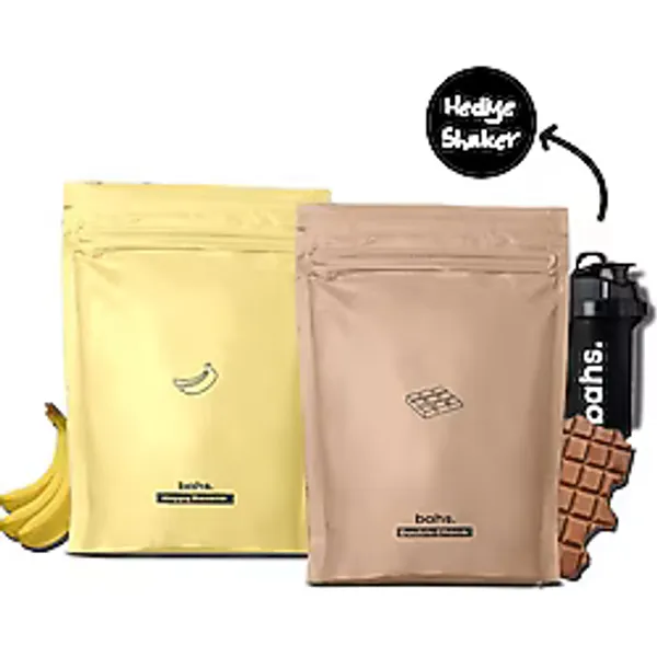 Bahs. 1 Happy Banana ve 1 Double Choco Proteinli Öğün Tozu Shaker ile Sporcu Besinleri