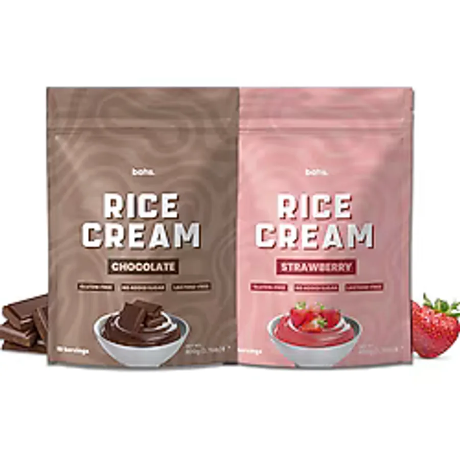 Bahs İkili Rice Cream Paketi (Chocolate & Strawberry) - 1600gr - 36 Servis