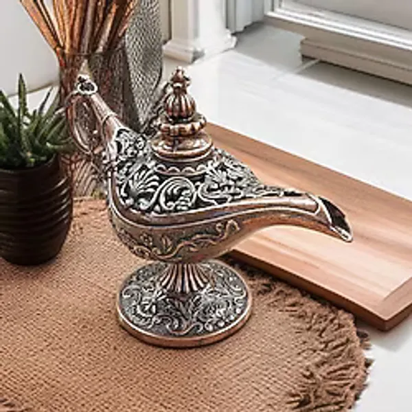 Bakır Center Bakır Buhurdanlık-tütsülük Sihirli Lamba Alaattin 19 CM Alaattin Sihirli Lambası
