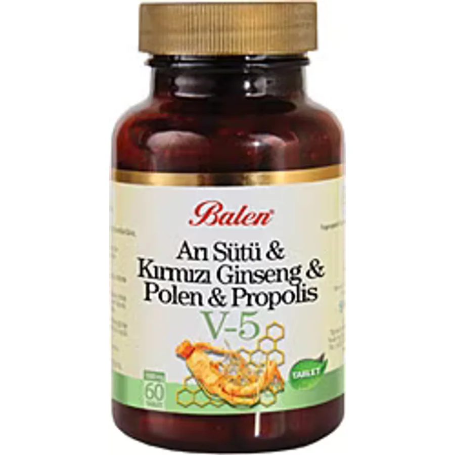 Balen V5 Arı Sütü Kırmızı Ginseng Propolis 60 Tablet