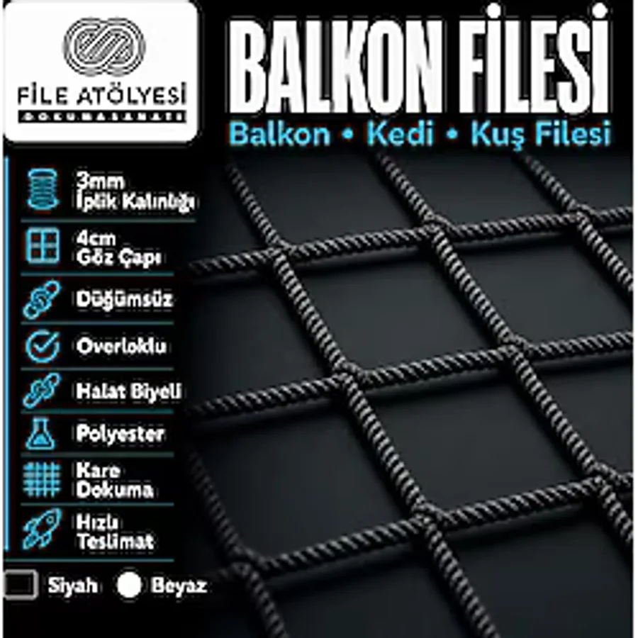 Balkon Güvenlik Filesi 3mm x 40mm