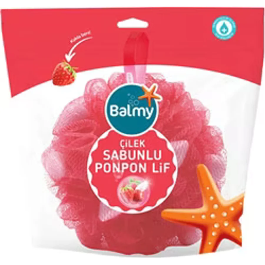 Balmy Naturel Çilek Sabunlu Ponpon Lif