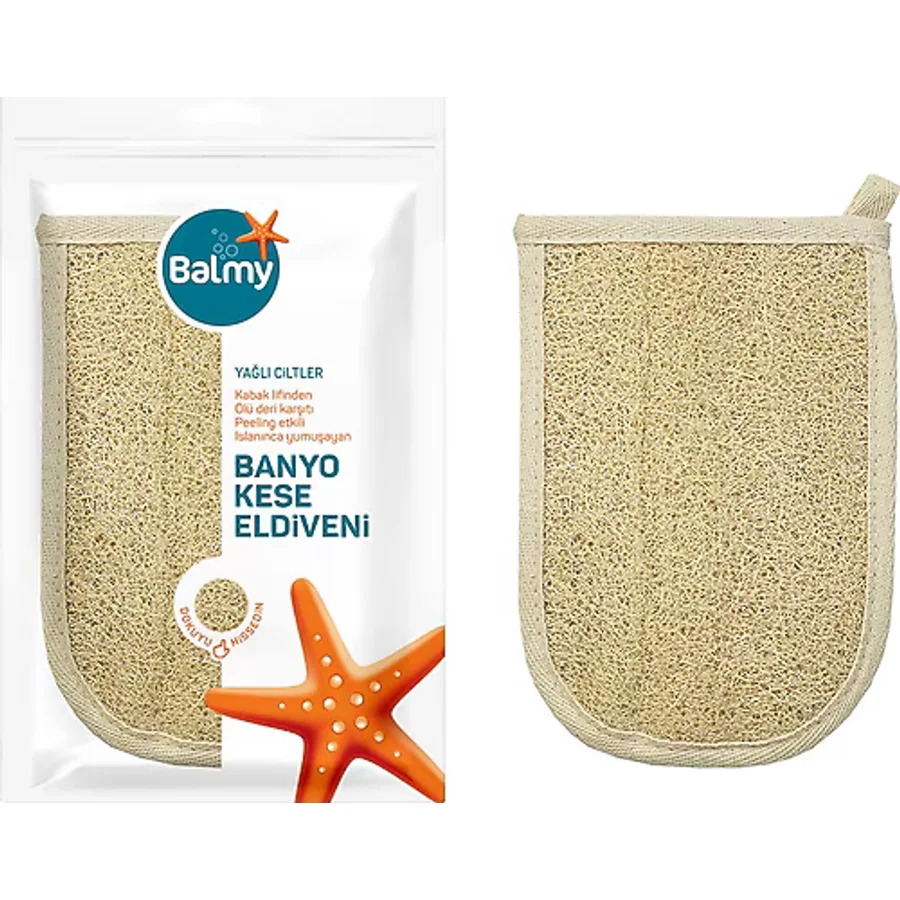 Balmy Naturel Doğal Kabak Banyo Kese Eldiveni