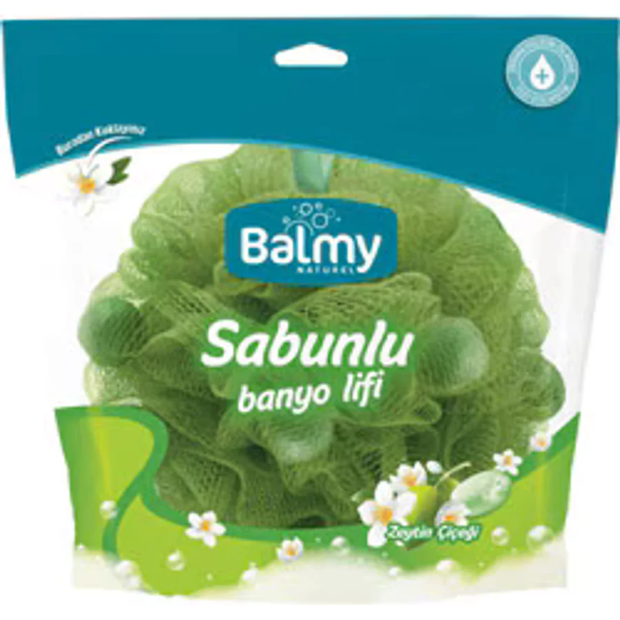 Balmy Naturel Zeytin Çiçeği Sabunlu Banyo Lifi