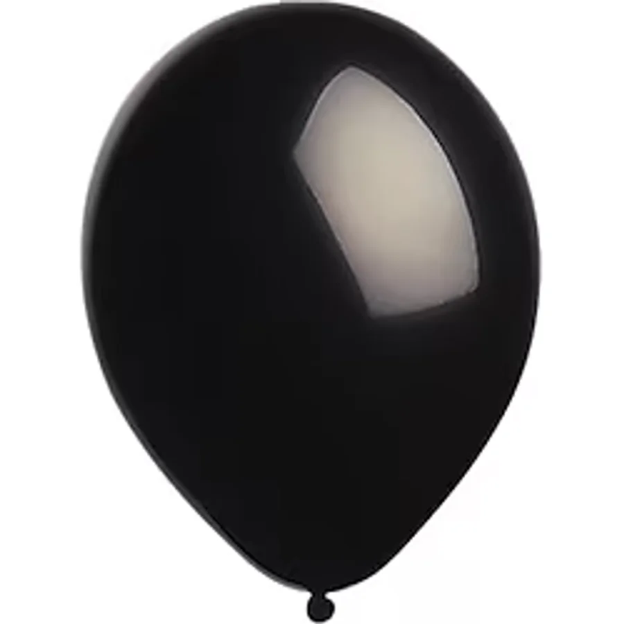 Balonevi Balon 12 İnc Baskılı Metalik Siyah 100 Lü