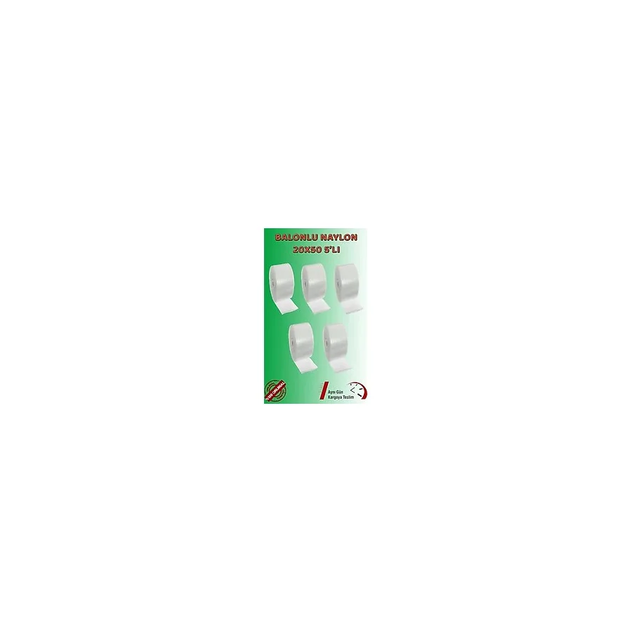 Balonlu Naylon 20 Cm X 50 Mt 5-Li Set Patpat Pıtpıt Ambalaj, Paketleme, Eşya Koruma Naylonu