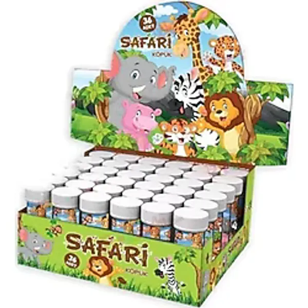 BambaPaw Safari 10'lu Köpük Balon Safari Sevimli Hayvanlar Köpük Baloncuk 10'lu