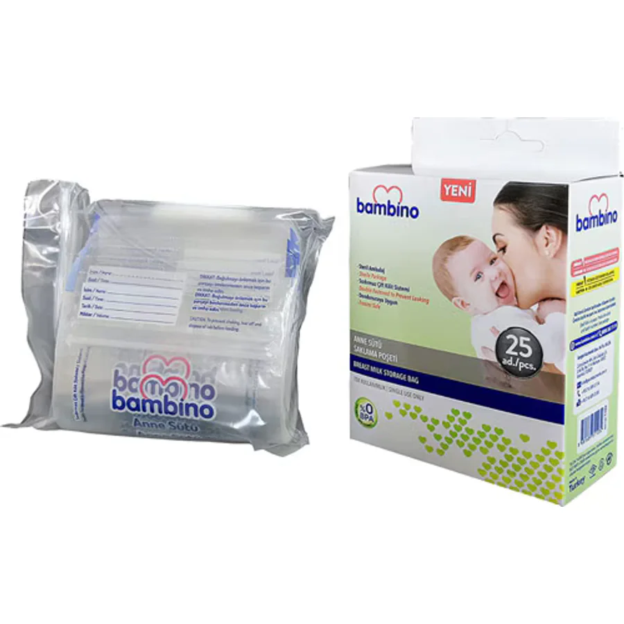 Bambino 25'li Anne Sütü Saklama Poşeti
