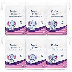 Bambino Cotton 60'lı Bebek Temizleme Pamuğu 6 Adet